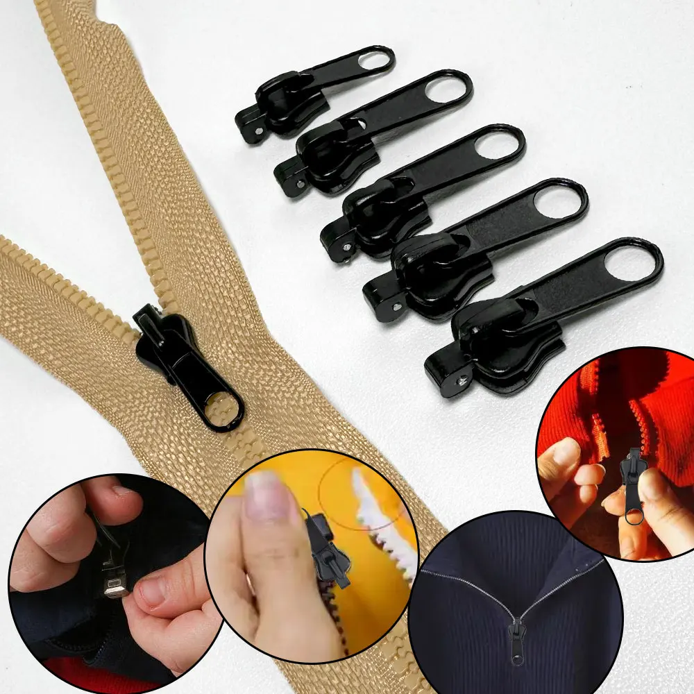 6pcs Hot Fix Zipper Head Universal Kit Replacement Instant Repair Fix A Zipper Convenient Useful Home DIY Tool