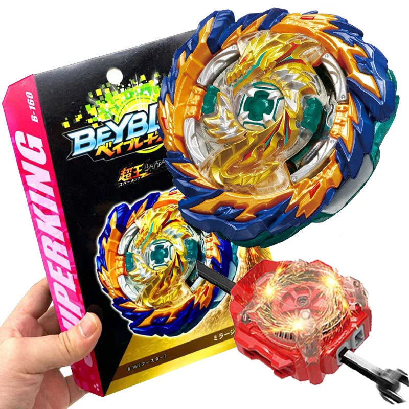 Box Set B-167 Mirage Fafnir Super King B167 Spinning Top with Spark Launcher Box Kids Toys for Children