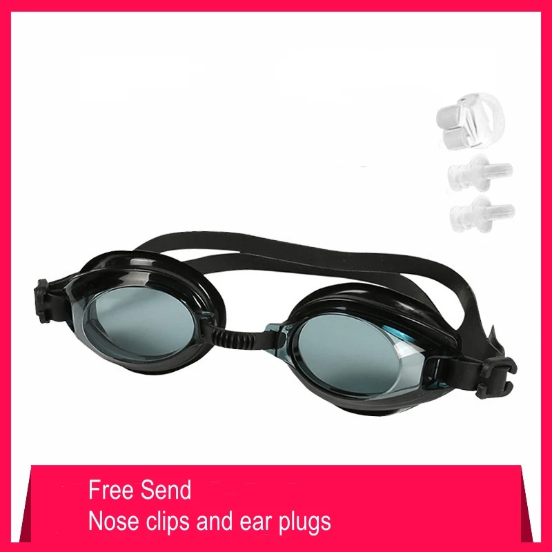 Lentille de protection UV anti-buée pour hommes et femmes, lunettes de bain, silicone réglable, étanche, sports, natation, professionnel, adulte, nouveau