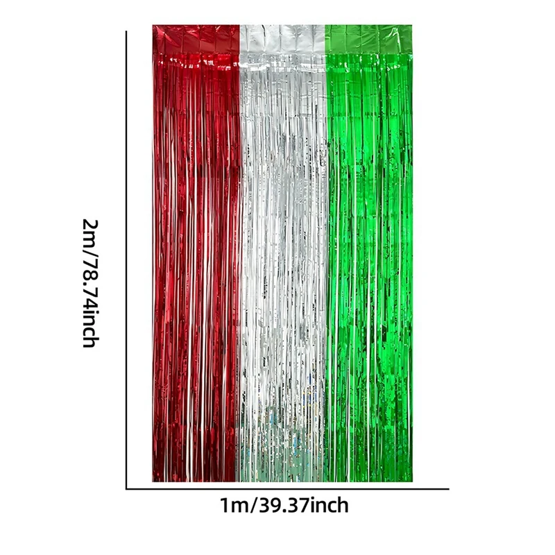 

12 Pack Christmas Party Backdrop,78.74 X 39.37 Inch Foil Streamer,Fringe Curtain Streamer,Hanging Christmas Decor-ABRM