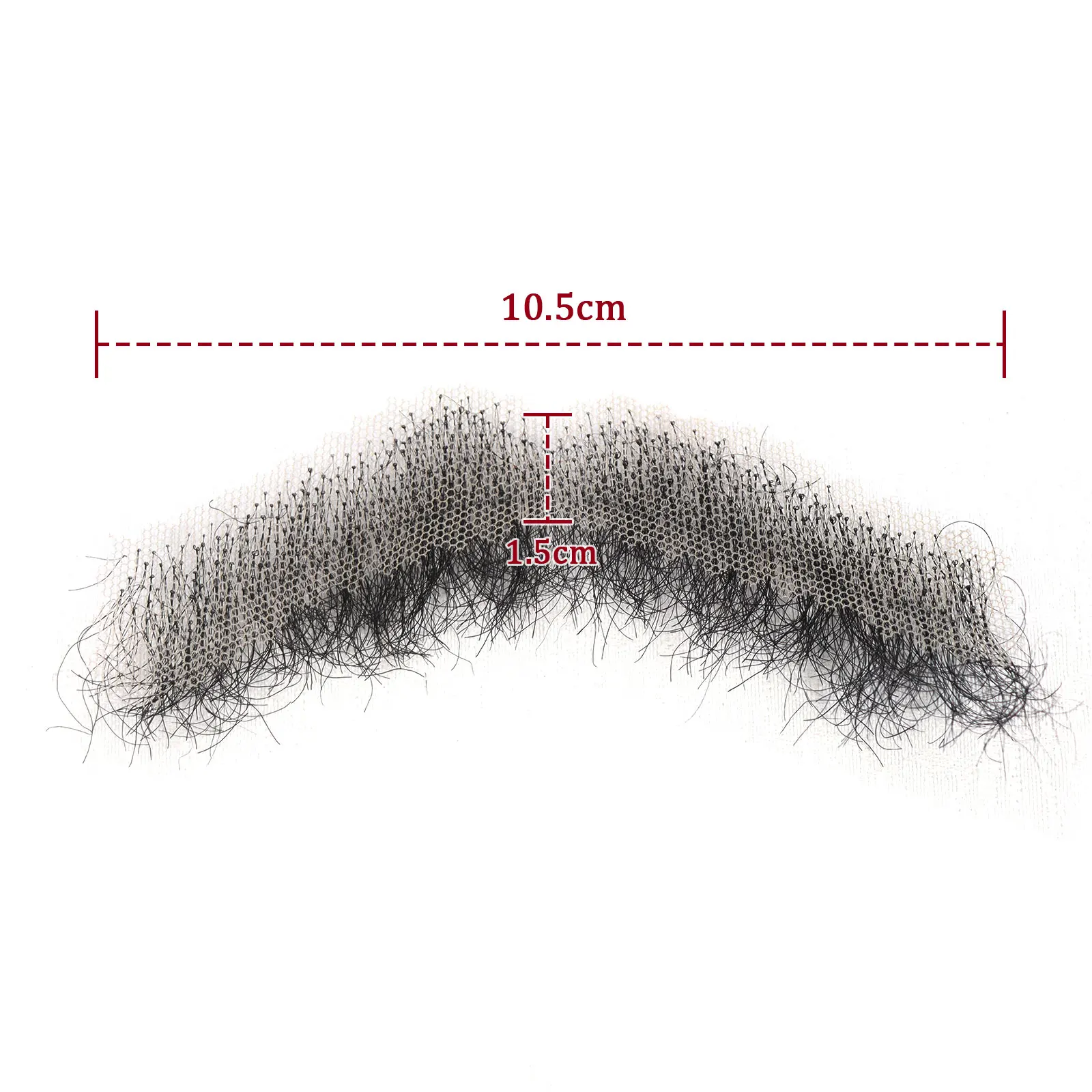 Black False Beard 100% Human Hair Realistic Men's Fake Beard Invisible Lace Mustache for Men Real Facial Beard Patch