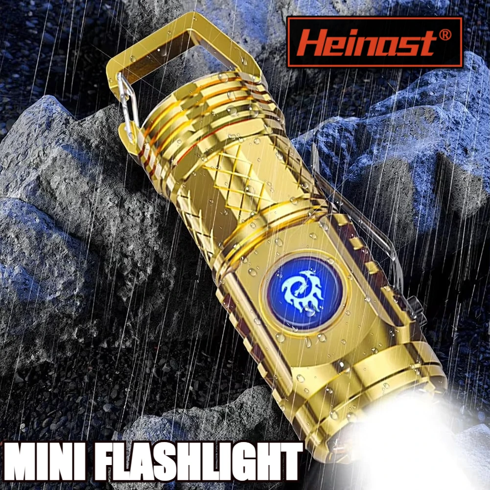 Powerful 3LED Super Bright Flashlight Portable Mini Burst Flash Torch Rechargeable Outdoor Emergency Spotlight with Pen Clip