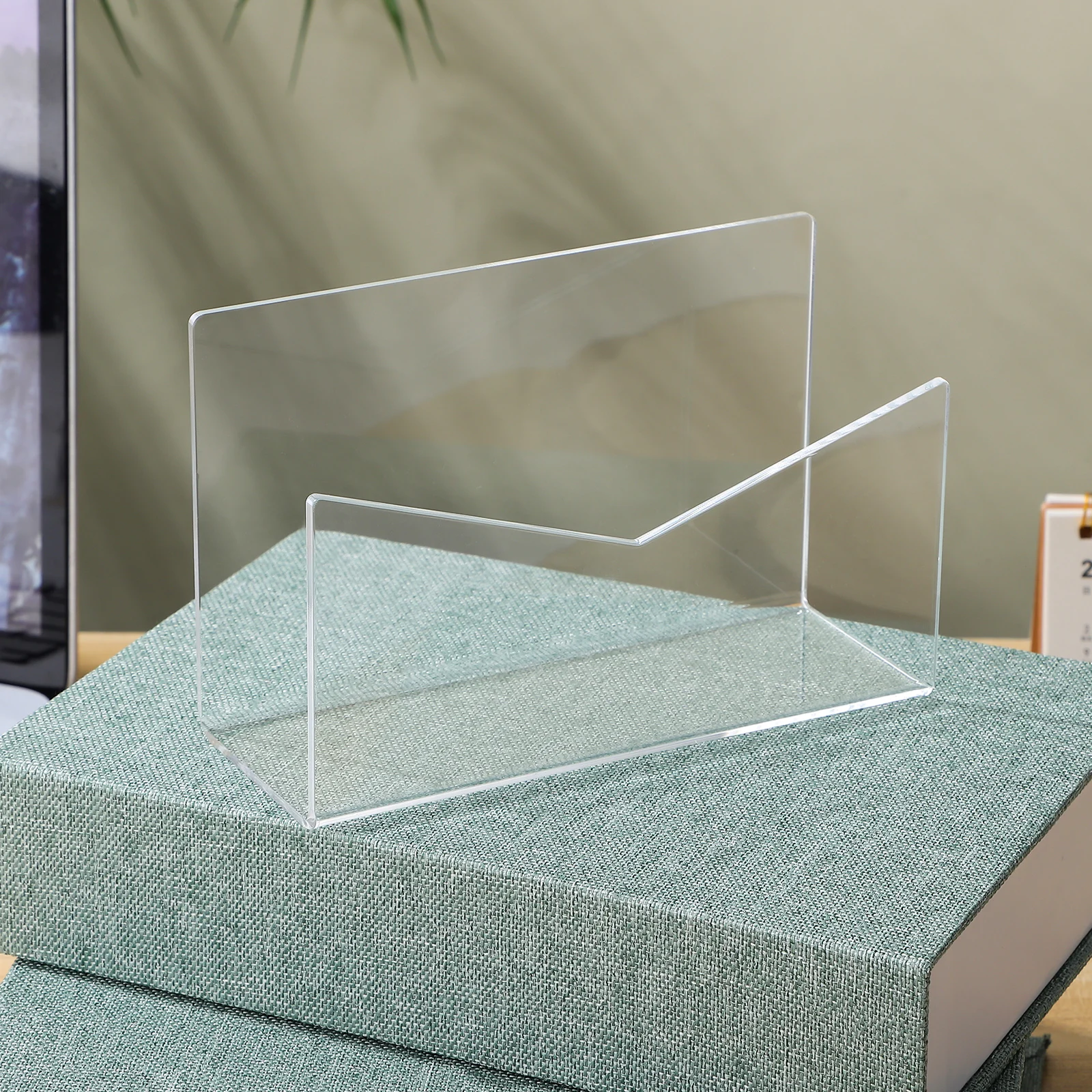 

Acrylic Mail Holder Organizer Countertop Letter Tray Envelope Sorter Stand for Desk Home Office School Postcard Display Rack