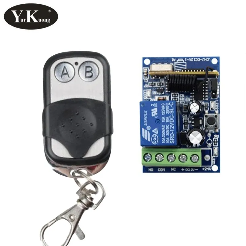 DC12V RF Remote Relay Wireless Remote Switch NO COM NC 3 LED Indicator Smart Home Controller ASK 315 433