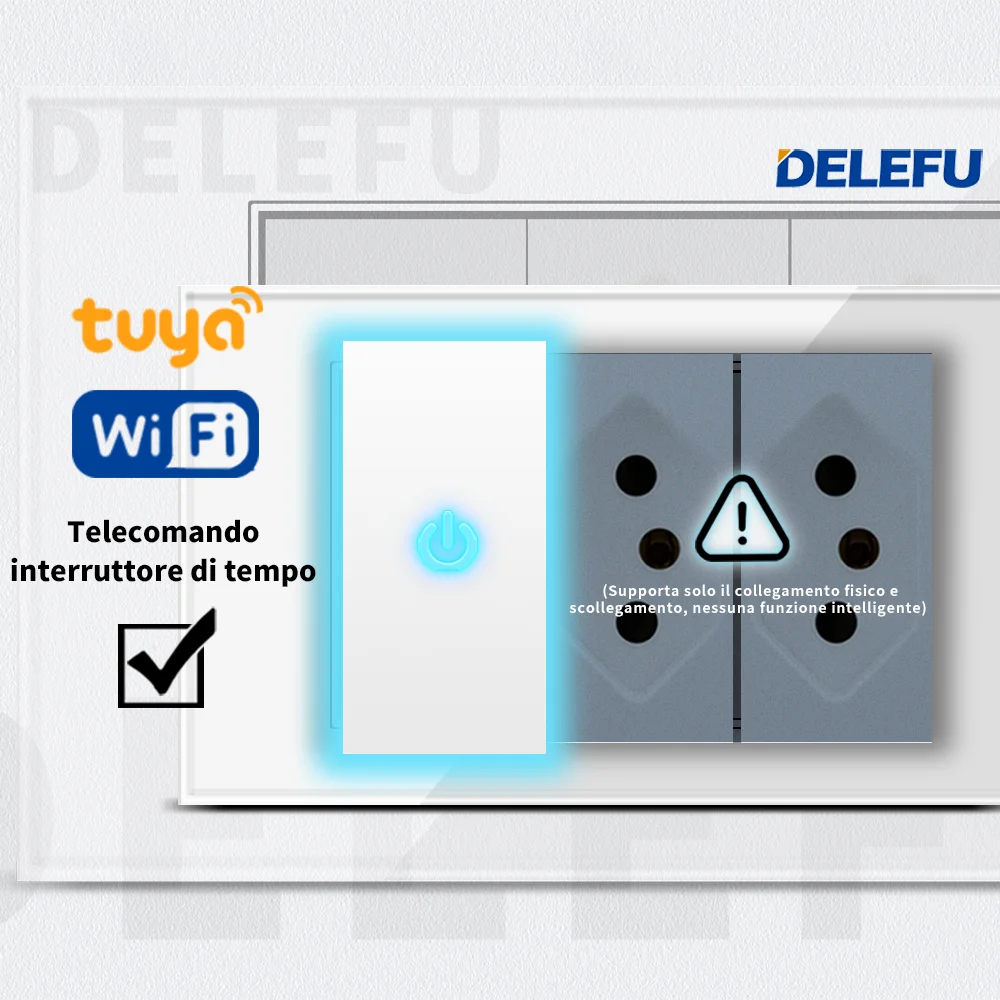 DELEFU Alev Geciktirici PC Paneli 86mm Gri İsrail Standart USB Tip C Hızlı Şarj Duvar Soketi Anahtarı TV Telefon CAT5 CAT6