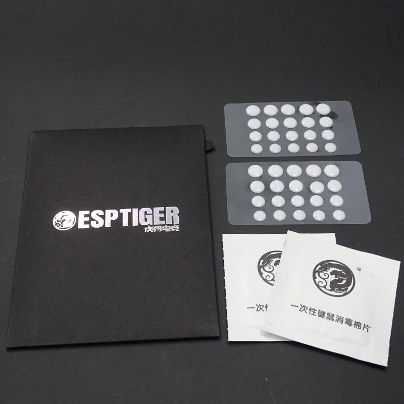 Esports Tiger Mouse Patins Pés Versão GELO Curva Borda Universal DIY Dots para Gaming Mouse