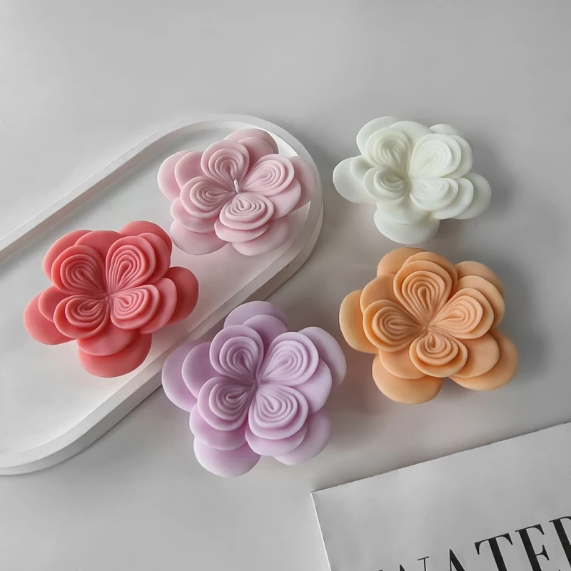 Moule artisanal en résine époxy Rose Flexible, moules à fleurs en Silicone pour décoration gâteaux fabrication en