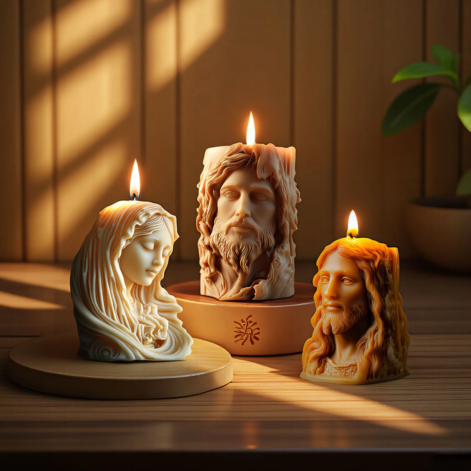 

Icon Series Scented Candle Silicone Mold DIY Three-dimensional Religious Candle Portrait Relief Handmade Aromatherapy Resin Mold