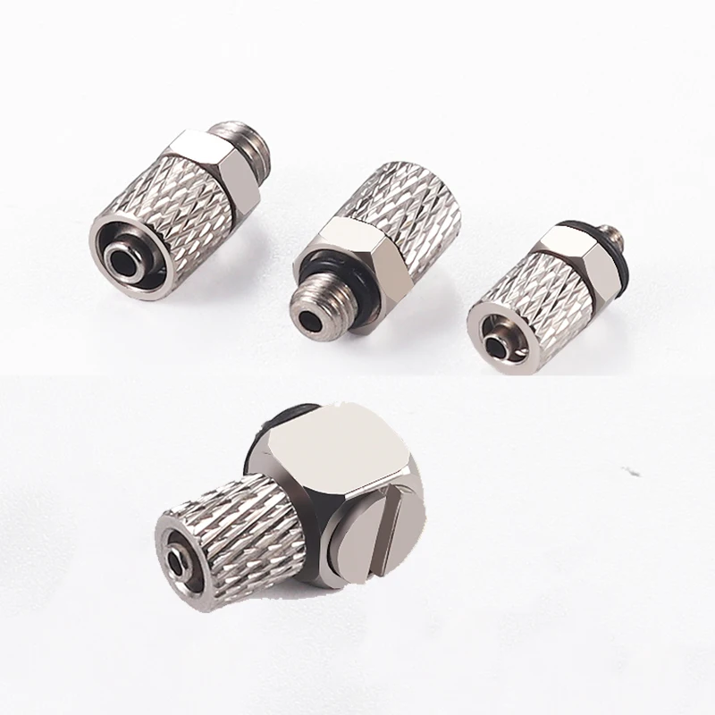 10pcs Mini Quick Screw Straight Joint M-3H-6 M-5HL-6 M-6H-4 Mini Fast Wring Connector Pneumatic Air Fitting Straight Hose Nipple