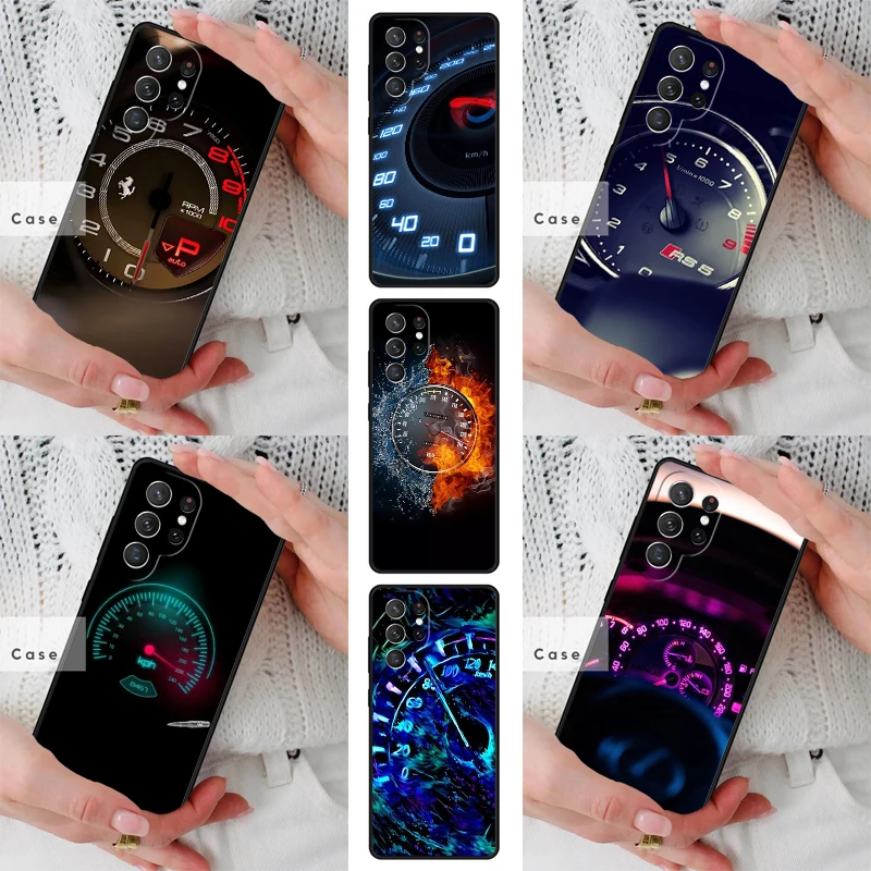 Speedometer Car TPU Phone Case for Samsung Galaxy S26 S25 S24 S23 S22 S21 S20 Note10 Plus FE Ultra Cover