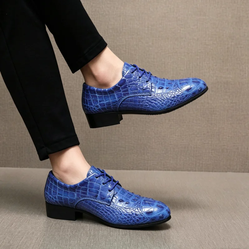 Erkek Siyah Timsah Desenli Oxf - Mens Formal Look incelemesi ve fiyatı