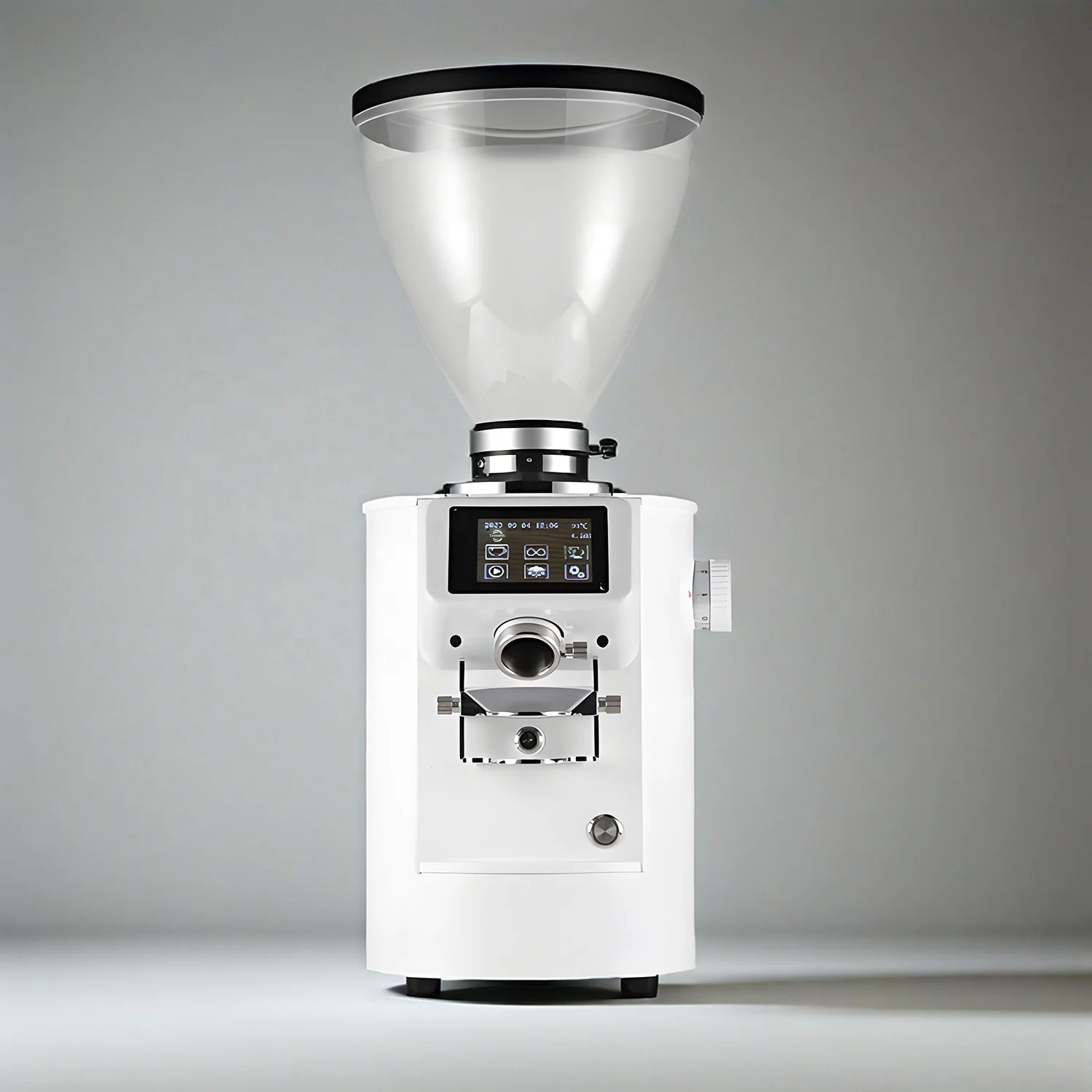 

Hot Selling Professional 90mm SUS420 8 Gear Adjusted Weighing Function Electric Coffe Coffee Bean Grinder With Scale