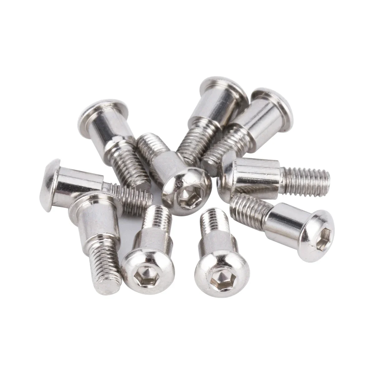 10Pcs M3x4x10mm Hex Buttonhead Incision Kingpin Shoulder Screws for Axial SCX10 AR44 AR45 Capra F9 Portal Axle Upgrade Parts