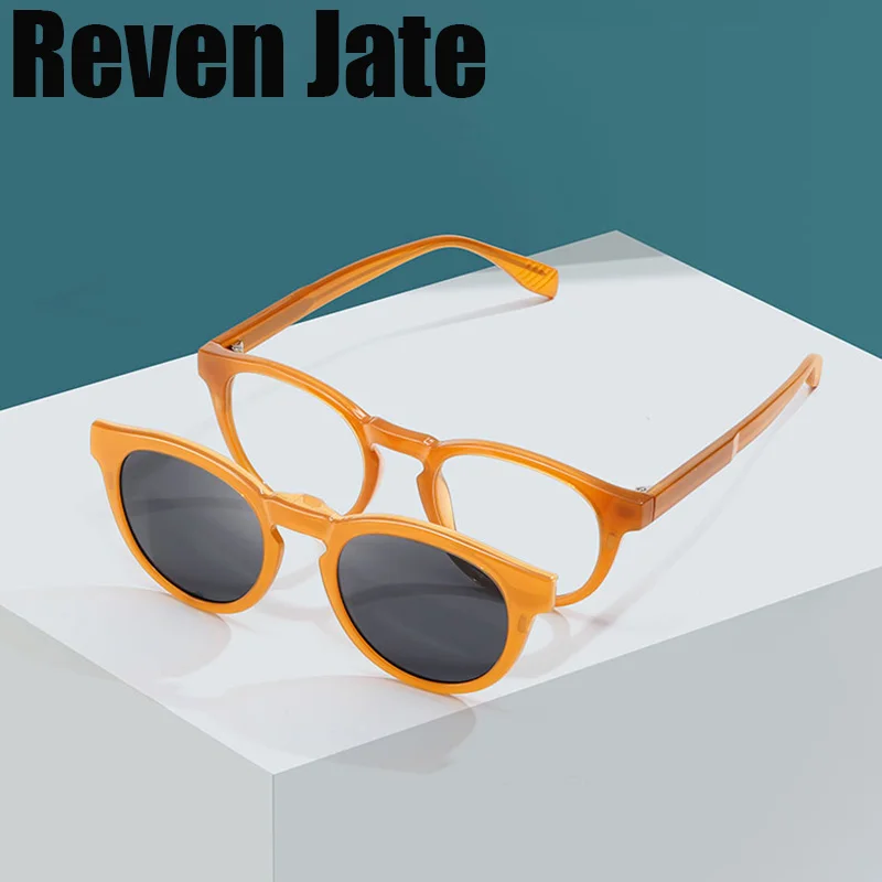 

Reven Jate S34203 Polarized Sunglasses Men Women Magnetic Clip On Glasses Alloy Optical Prescription Eyewear Frames Eyeglasses