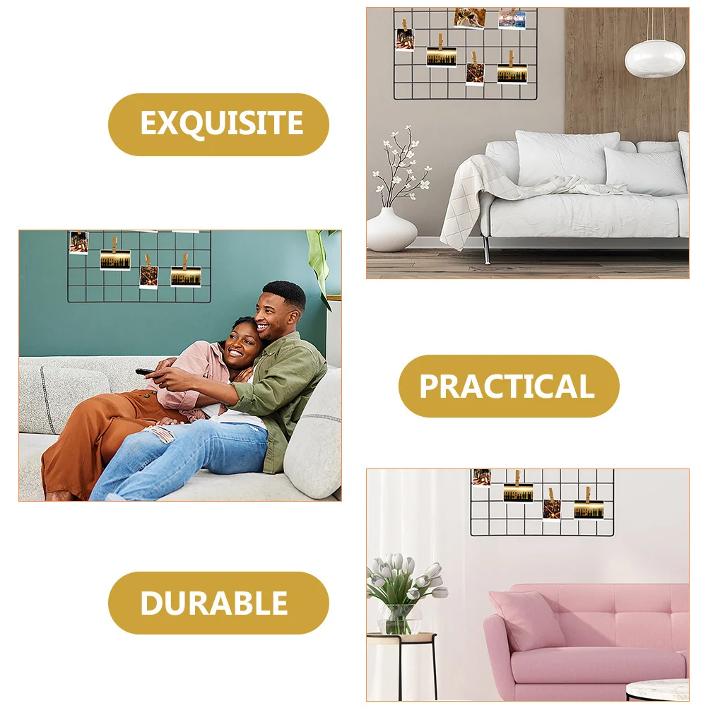 Hat Display Grid Photo Shelf Stand Clothes Hanging Closet Organizer Mesh Pendant Storage Frame