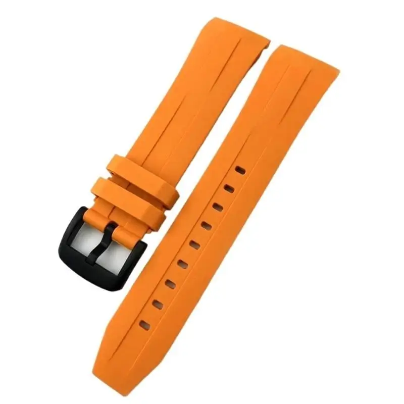 

Rubber Watchband 21mm 22mm Fit for Tissot T120417 T120407 SEASTAR Sport Diving Watch Strap Black Orange