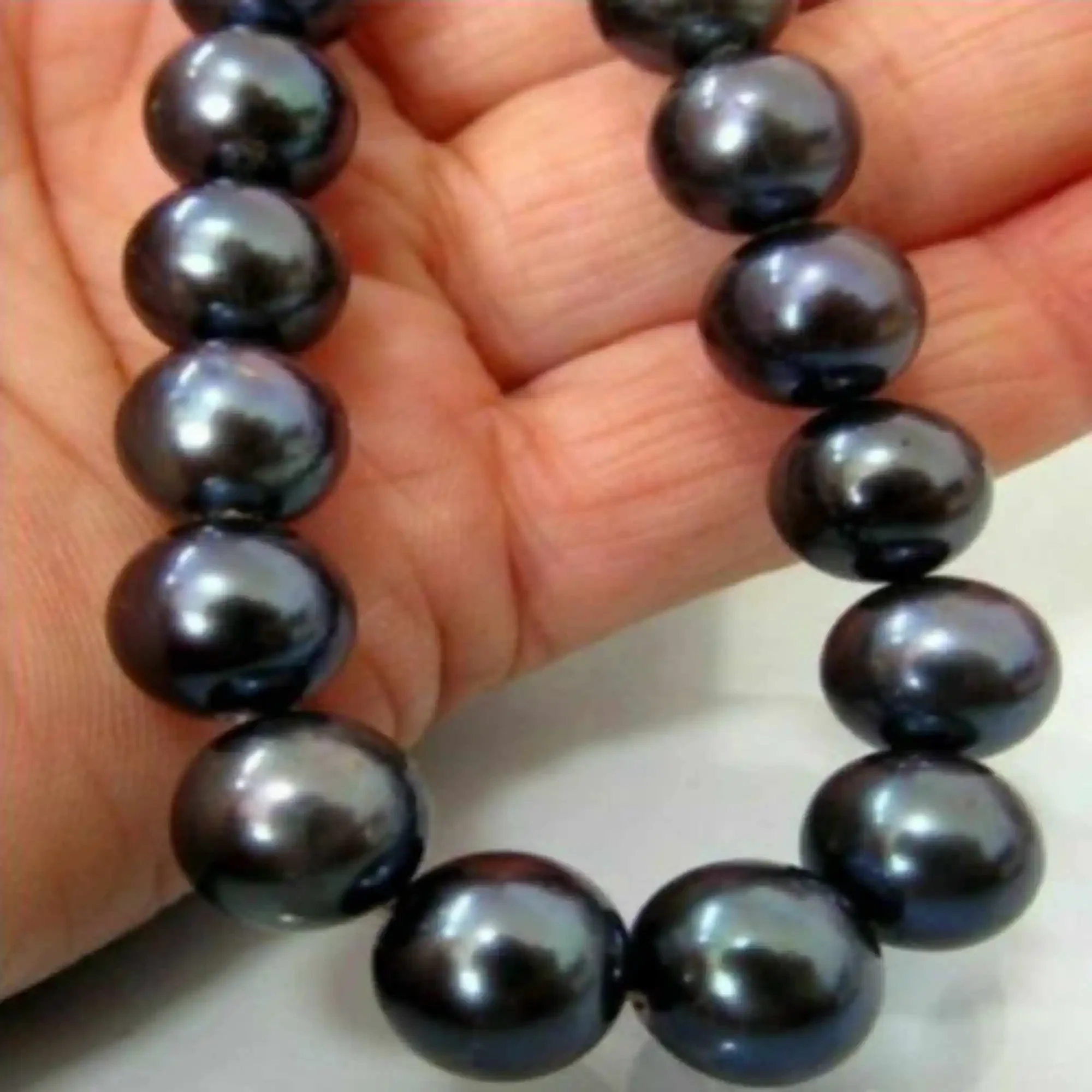 9-10mm natural South sea black round pearl 14k Gold necklace Mental Restore Bohemia Gift Taseel Wristband Meditation