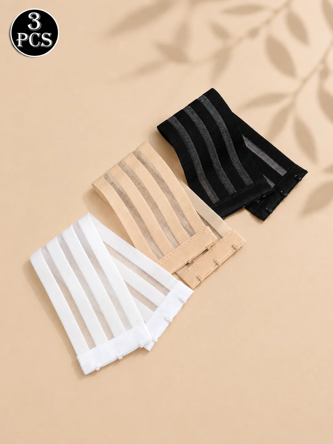 3 Hooks Bra Extender for Women Adjustable Elastic Bra Extension Strap Comfortable Invisible Bra Back Converter