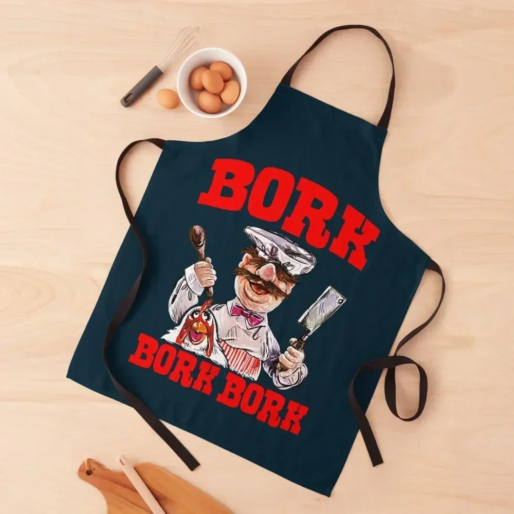 

The Swedish Chef- Bork Bork Bork Apron Useful Things For Kitchen restaurant accessories Novelties Kitchen And Home waiter Apron