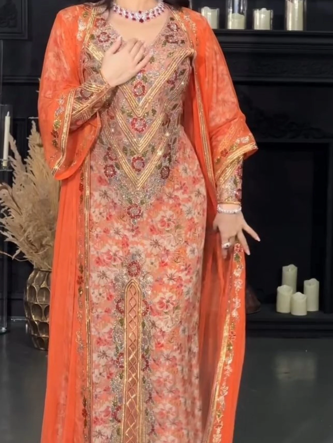 

Платье Абая Ид Мусульманские женские вечерние платья Джалабия с цветочным принтом Vestidos Дубай Абая Кафтан Ислам Рамадан Марокко Длинный халат