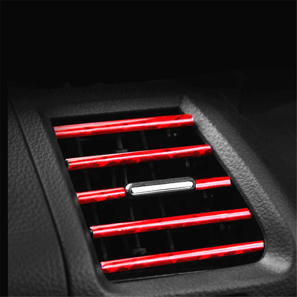 Car styling air outlet decorative strip for Alfa Romeo 147 156 159 166 Mito Macan 911 Fiat 500 Punto Bravo Stilo Doblo