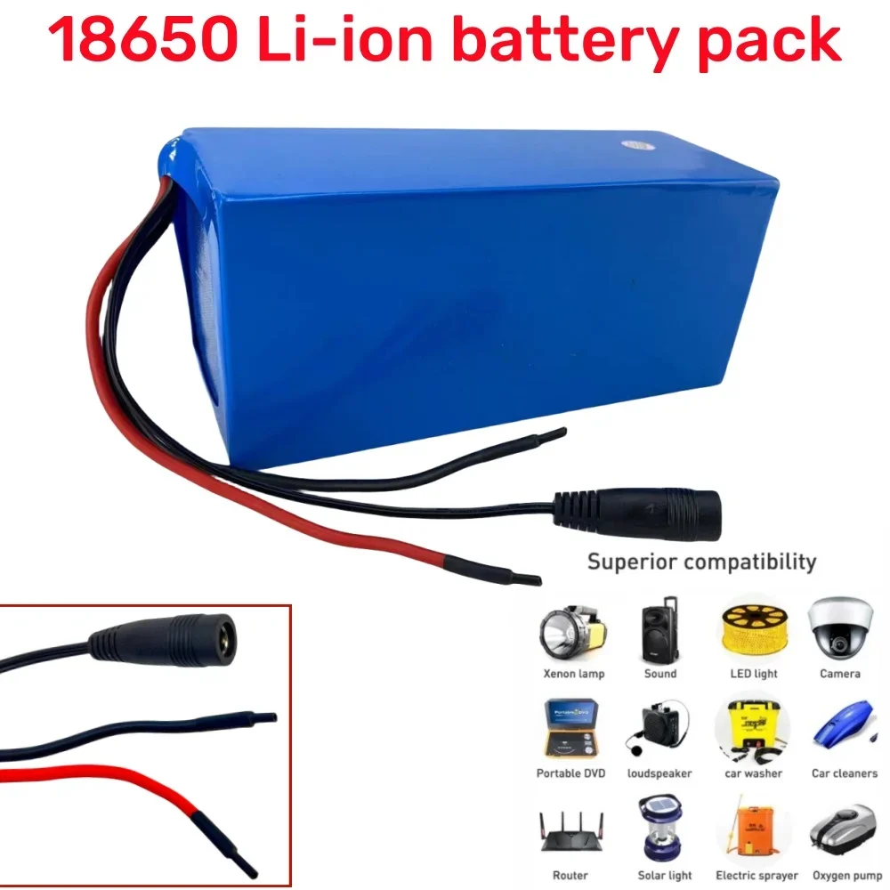 3s8p 12V 20Ah battery pack 18650 lithium ion 12V 24000mAh DC12.6V super large capacity rechargeable battery with BMS + charger