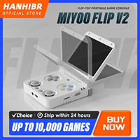 MIYOO FLIP V2 Handheld Game Console 3.5'' IPS Screen Linux OS Onion OS Retro Video Gaming Consoles Free Storage Bag Player Gifts