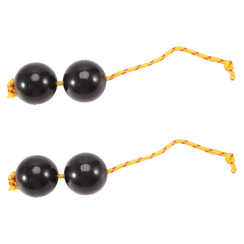 Hot AD-2X Rhythmic Ball,Egg Shaker Double Gourd Percussion,Kashaka Instrument,Musical Ball Drum Ball, Shaker Rattle,Black