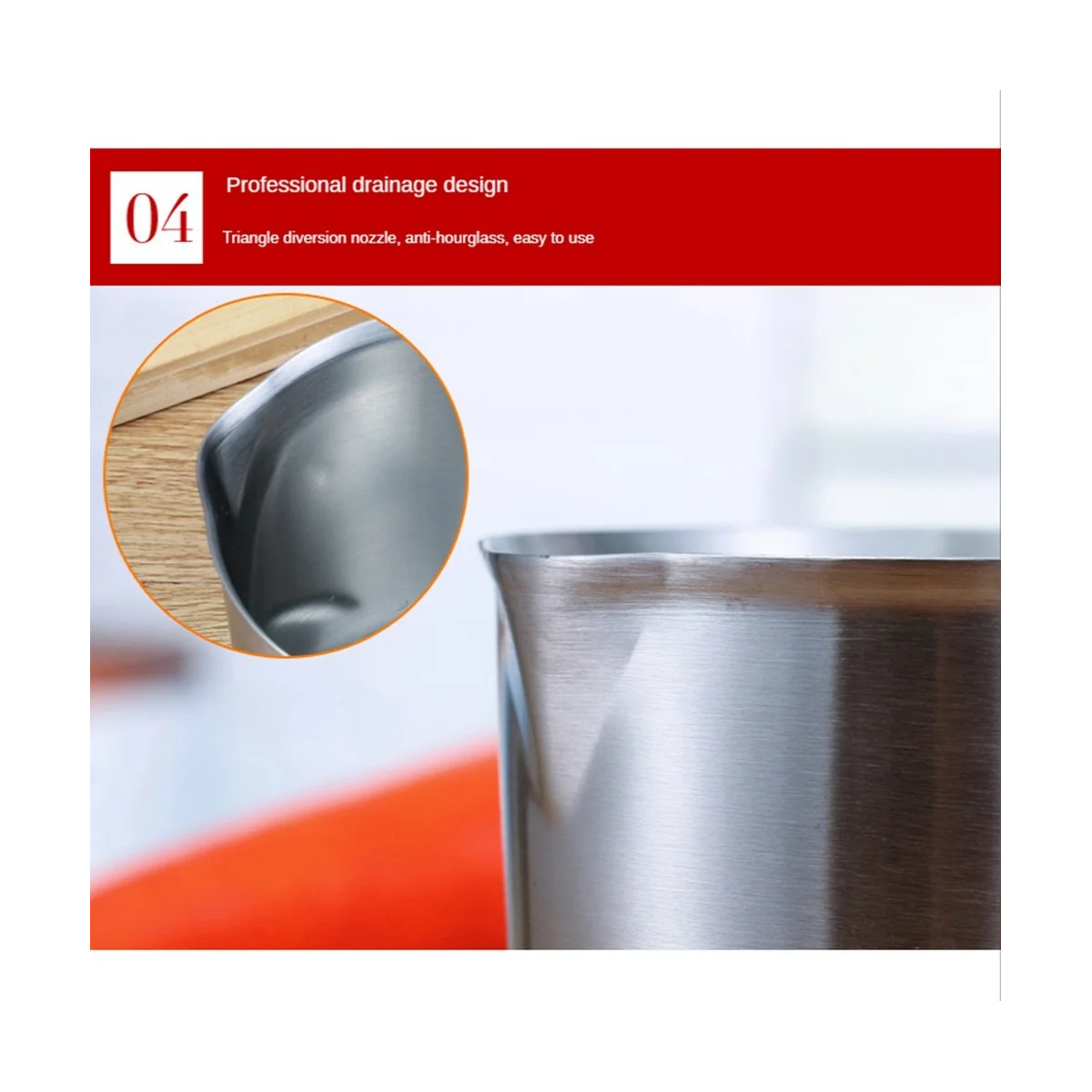 Мерный стакан из нержавеющей стали с ручкой и заливной губкой, металлический кувшин с маркировкой Oz и ML, 16 унций/500 мл, кувшин