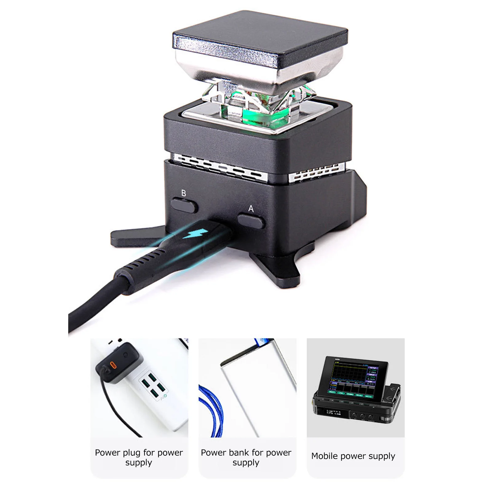 Mini Rework Welding Heater Mini Hot Plate Preheating Station Adjustable Constant Temperature Rework Preheater  60W