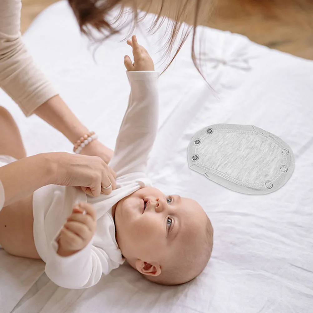 

8Pcs Soft Cotton Baby Bodysuit Extender Double Layer Snap Romper Extension Jumpsuit Lengthener Diaper Cover for Outdoor Travel
