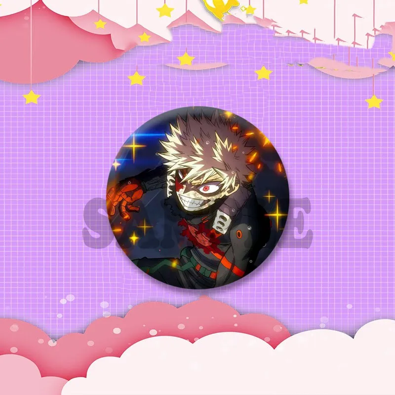 Cartoon Charakter Katsuki Bakugo Taste Brosche Kreative Anime Emaille Pins für Rucksack Kleidung Zubehör Abzeichen Schmuck Geschenke
