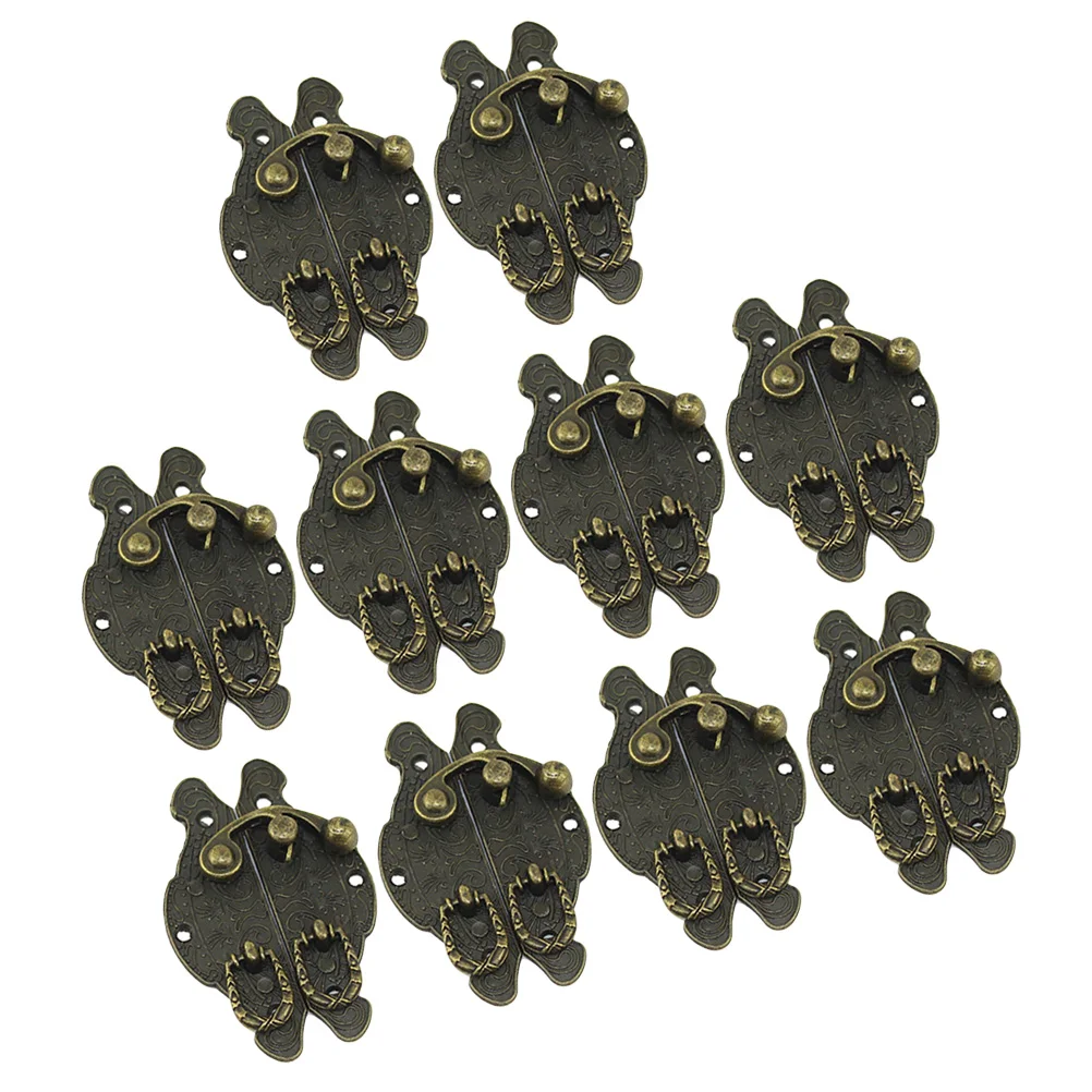 10個のバックルジュエリーボックス掛け金レトロラッチ家具デザインヴィンテージハードウェアスーツケース