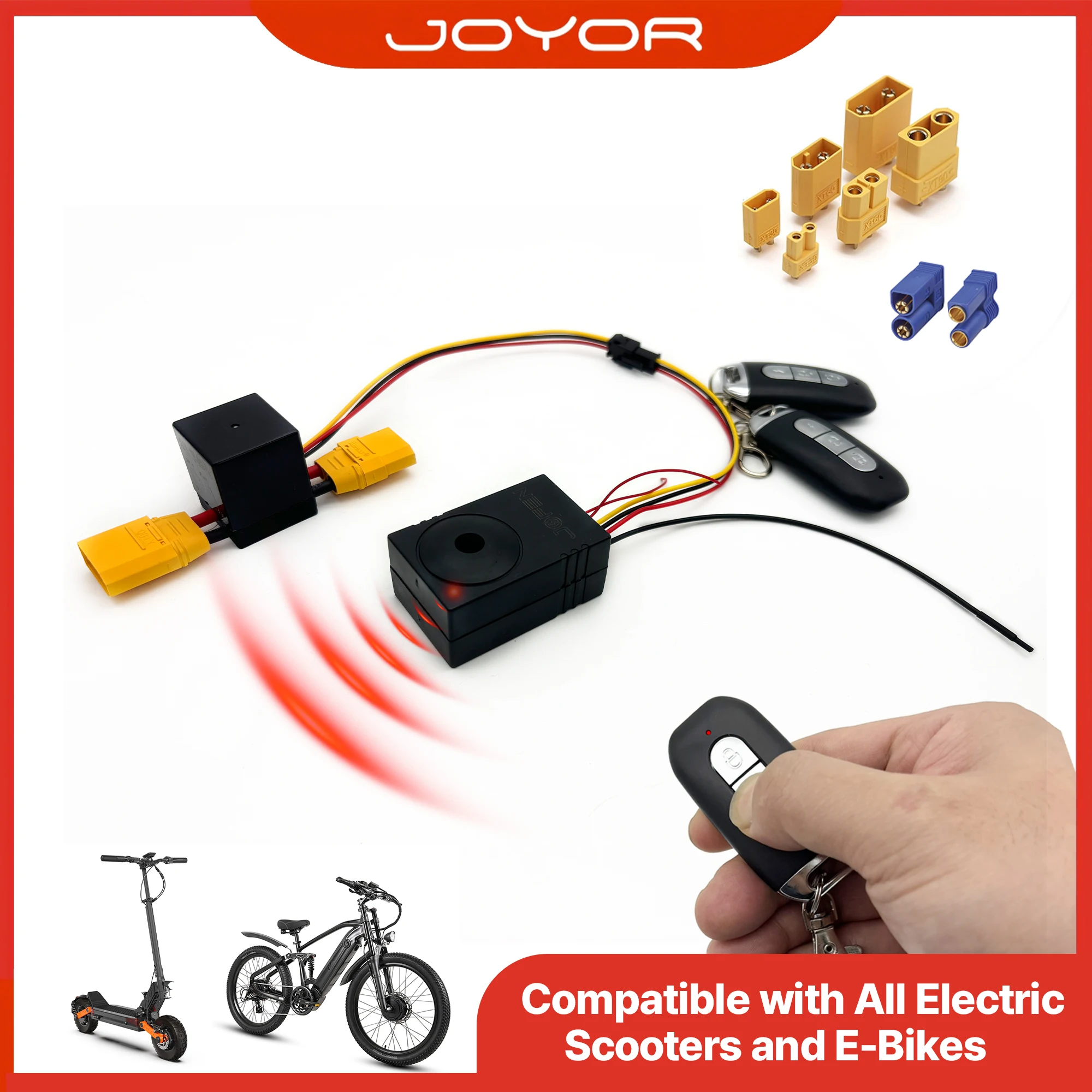 

Universal Hidden Anti-theft Alarm for Electric Scooter E-Bike with Control Power Cut Protection Relay and Remote