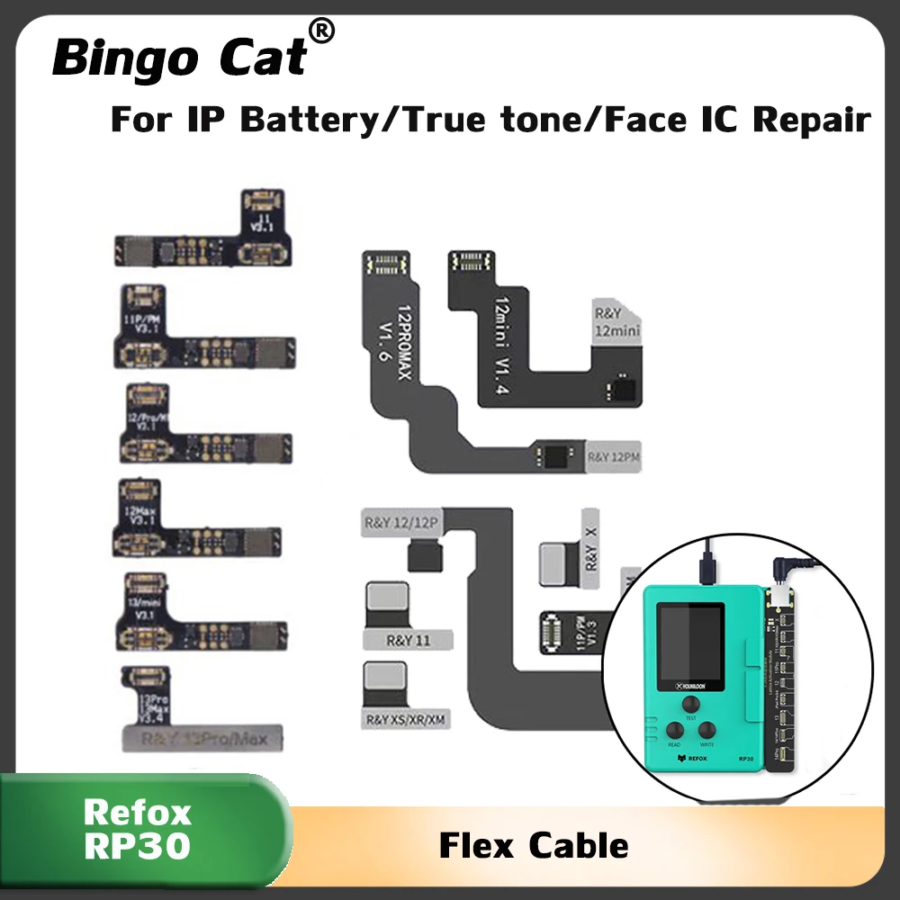 Refox RP30 Dot Matrix Repair Cable Module Dot Projector Read Write Face ID Repair Flex Cable No Welding For iPhone X-15 Pro MAX