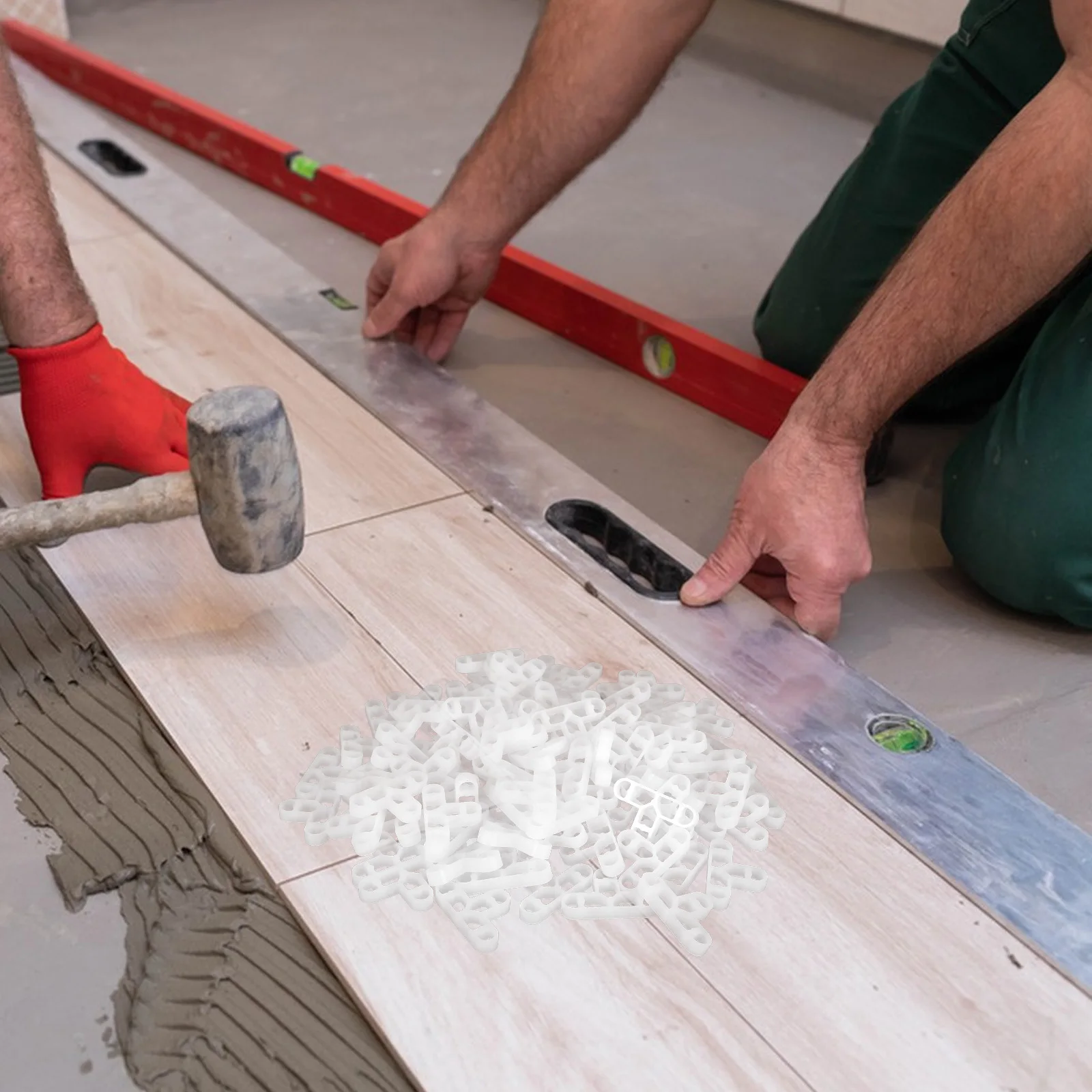 100 stuks tegelnivelleringssysteem T-vormige plastic tegelafstandhouders Professioneel nivelleringsgereedschap voor keramische vloerinstallatie