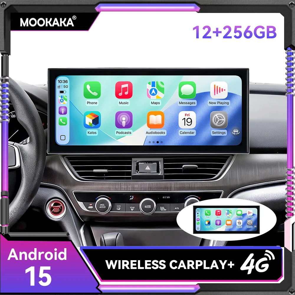 15,8-Zoll-Bildschirm 12+256G Android 15.0 Autoradio-Navigation für Honda Inspire Accord 2018 2019 2020 2021 2022 Stereo-Multimedia-Einheit
