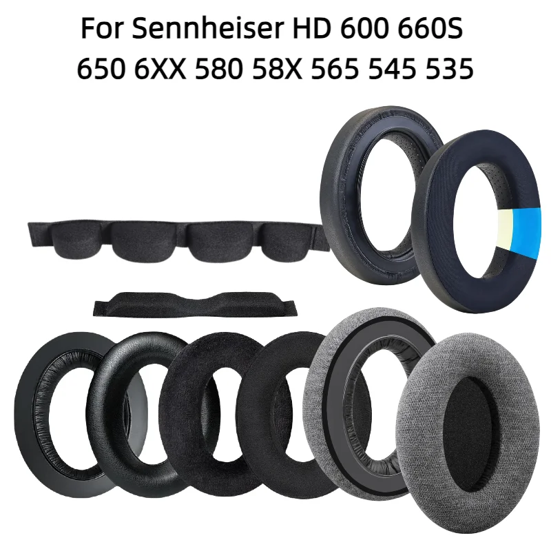 

Replacement Memory Foam Ear Pads /Head beam cushion Accessories For Sennheiser HD 600 660S 650 6XX 580 58X 565 545 535 Headphone