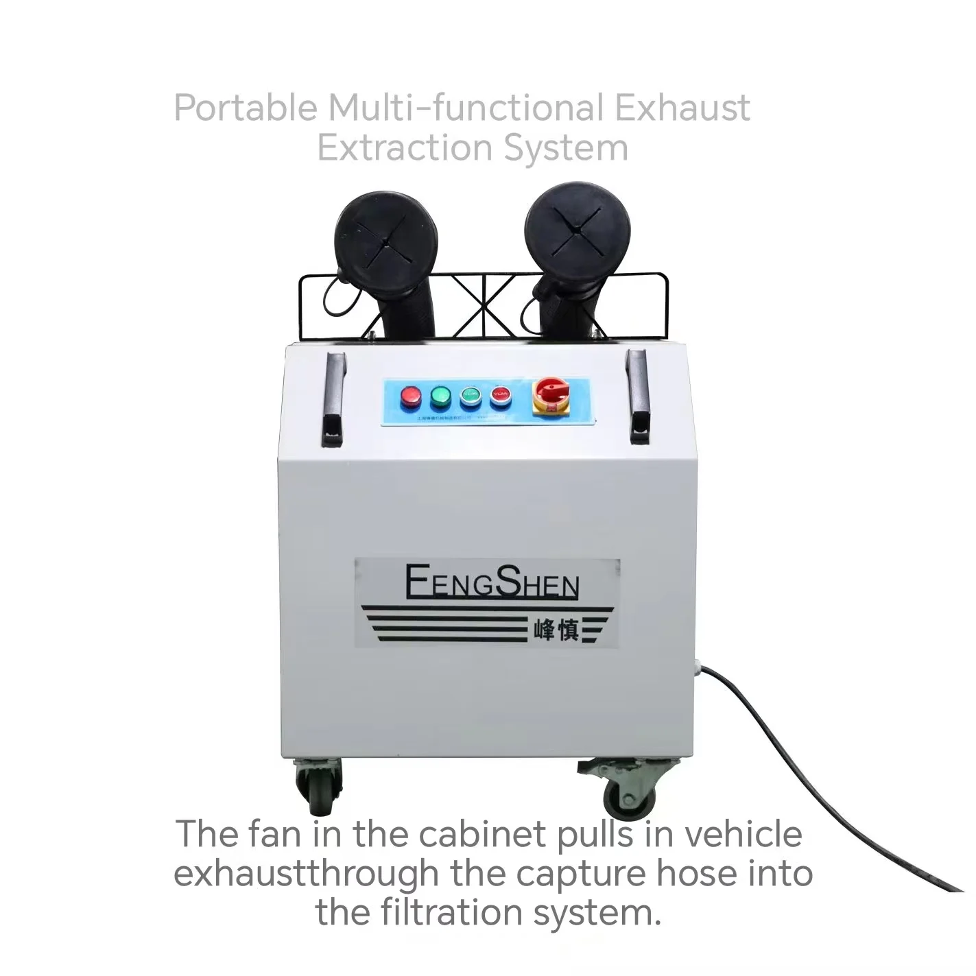 Portable Aluminum 1.1KW Exhaust Fume Filter & Extractor for Tractor/Vehicle Instantly Clears Smoke