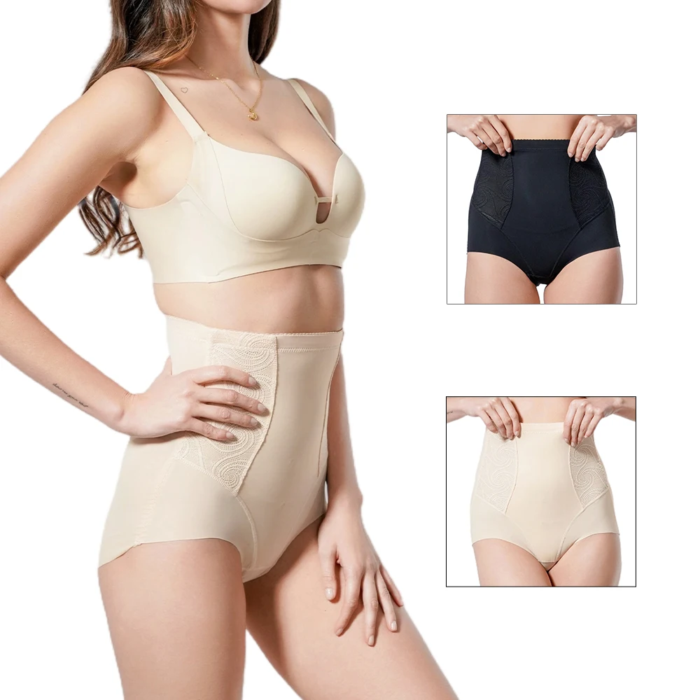 1PC High Waisted Shapewear Panties Postpartum Hip Lifting Body Shaper Slimming Waist Trainer Breathable Plus Size Briefs 40-75KG