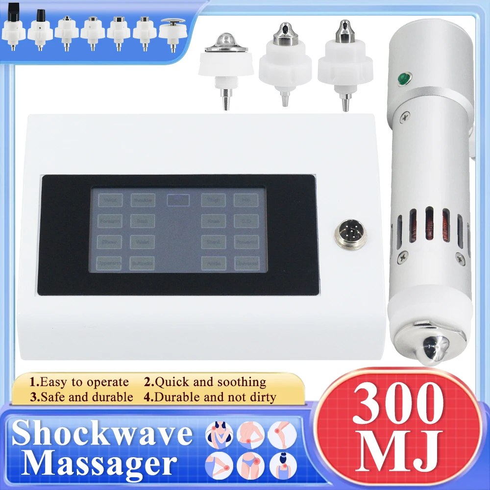 

300MJ новый физиотерапевтический аппарат для ударно-волновой терапии для лечения ЭД, снимает боль при растяжении связок мышц, профессиональный массажер для ударной волны