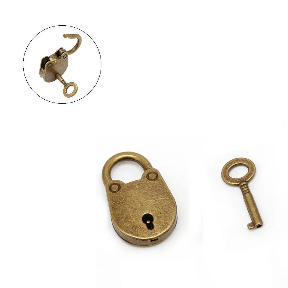 Useful Mini Metal Padlocks Lock Old Vintage with Key
