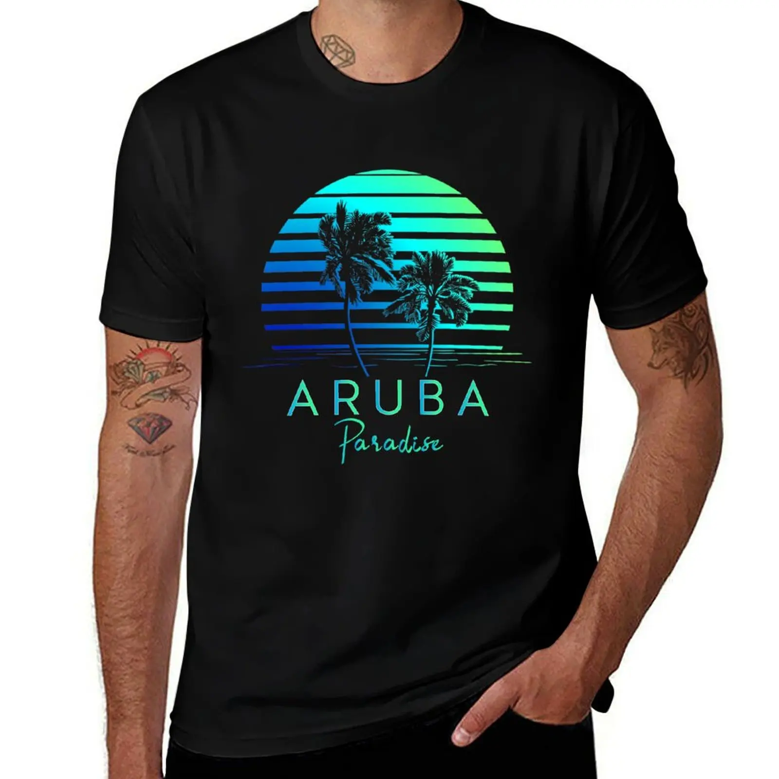 

Aruba Beach Tropical Vibes Vacation Souvenir Gift T-Shirt new gifts and t-shirts Man t-shirt sublime plain white t shirts men