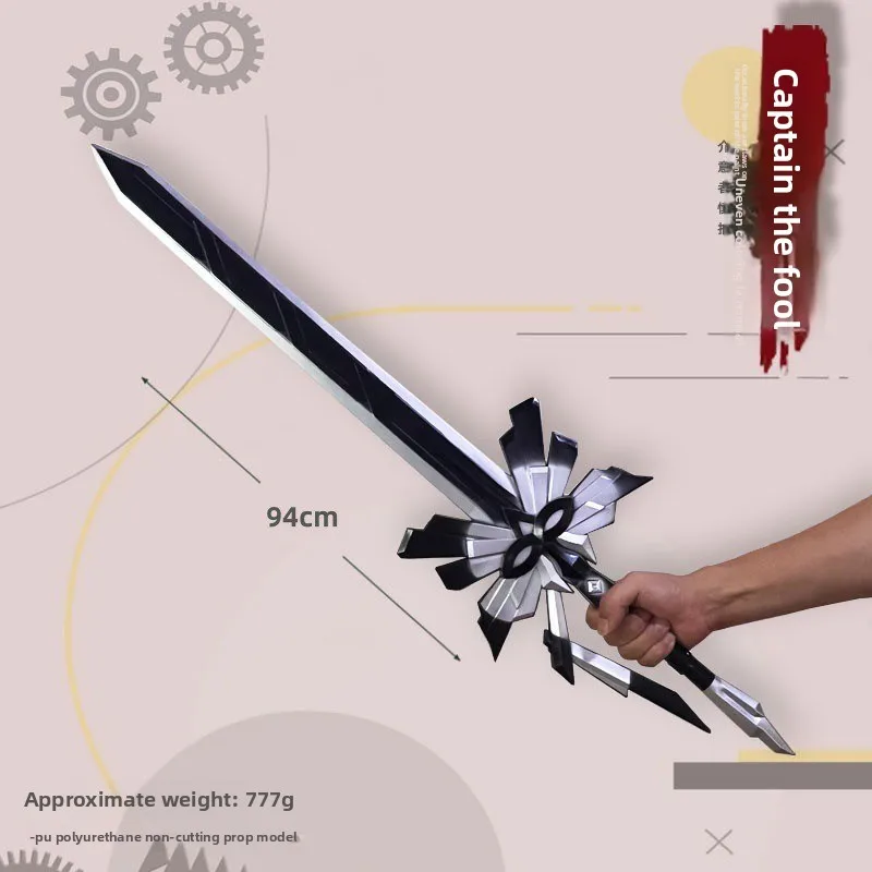 

95cm/37.4in Master Swords Captain Fool Samurai PU Cosplay Training Model Props Weapons Game Peripherals Collectible Outdoor Toys