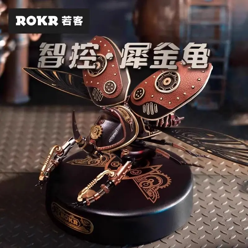 

ROKR интеллектуальное управление носорог жук штурмовой Титан жук механическая модель дьявола луч коллекция игрушек кукла подарок