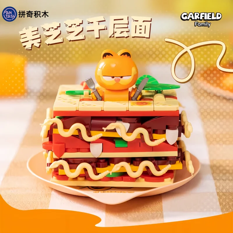 بانتاسي غارفيلد سلسلة الغذاء بناء أنيمي الكرتون تجميع نموذج سطح المكتب جمع الحلي هدية عيد الأطفال