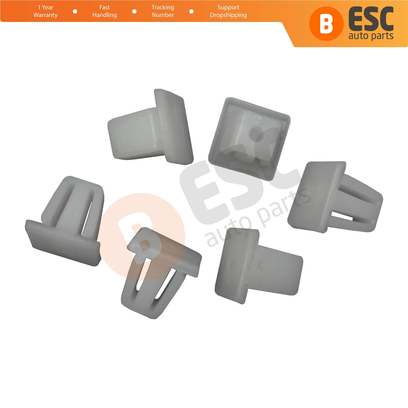 ESC ECF5037 10 Pieces Bumper Retainer Trim Clip 7703074172 for Renault