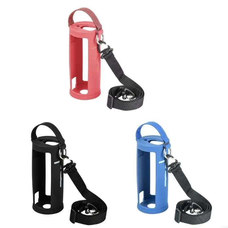 

T3LB Sturdy Silicone Case with Carabiner Hook for UE Boom 3 Portable Speaker Ensure the Safety of Speaker in All Scenarios