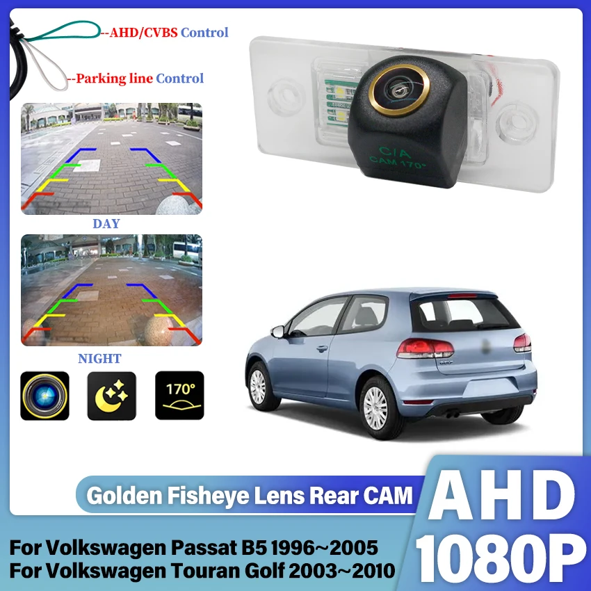 

Камера заднего вида CCD HD AHD Fisheye для Volkswagen Polo Hatchback MK5 2009-2017 с монитором