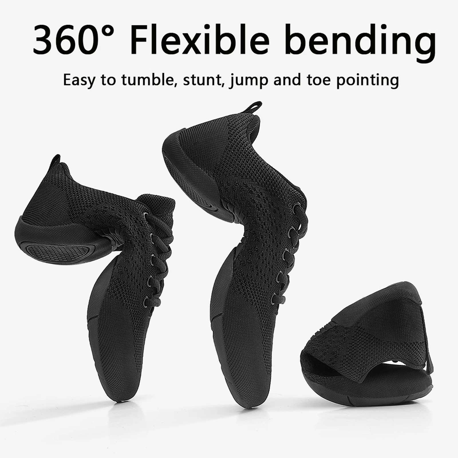 852 Atmungsaktive Mesh-Aerobic-Schuhe für Damen, leichte Cheerleading-Sneaker, rutschfeste Sohle, Tanz-Trainingsschuhe für Jugendliche und Mädchen – Detail 11